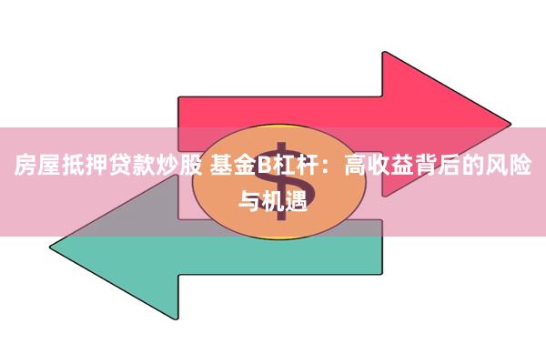 房屋抵押贷款炒股 基金B杠杆：高收益背后的风险与机遇