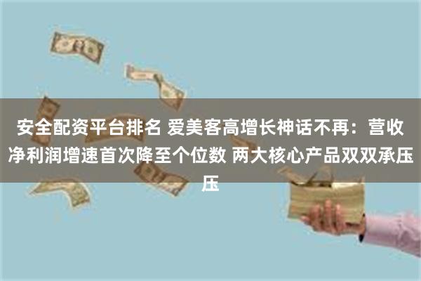 安全配资平台排名 爱美客高增长神话不再：营收净利润增速首次降至个位数 两大核心产品双双承压