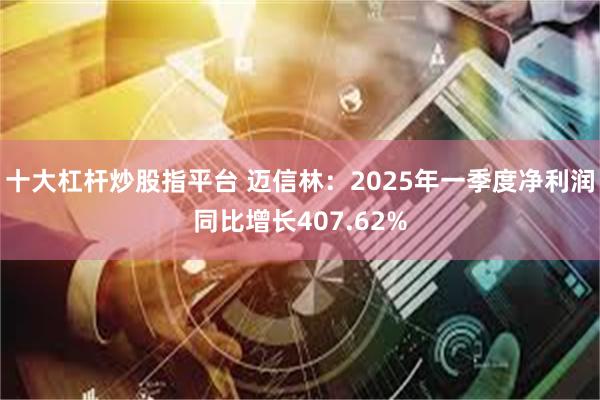 十大杠杆炒股指平台 迈信林：2025年一季度净利润同比增长407.62%