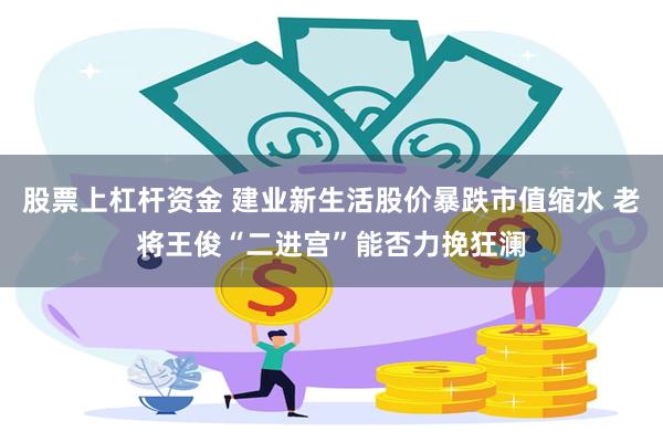 股票上杠杆资金 建业新生活股价暴跌市值缩水 老将王俊“二进宫”能否力挽狂澜